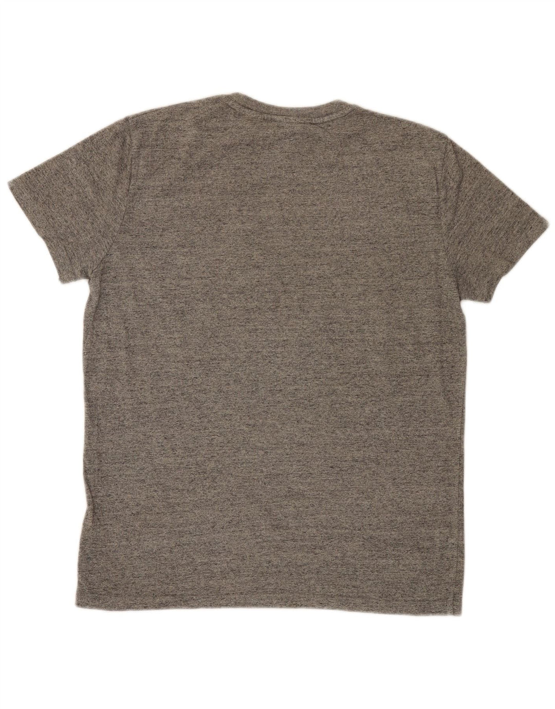 Superdry Herren Grafik-T-Shirt-Oberteil aus mittelgrau gesprenkelter Baumwolle