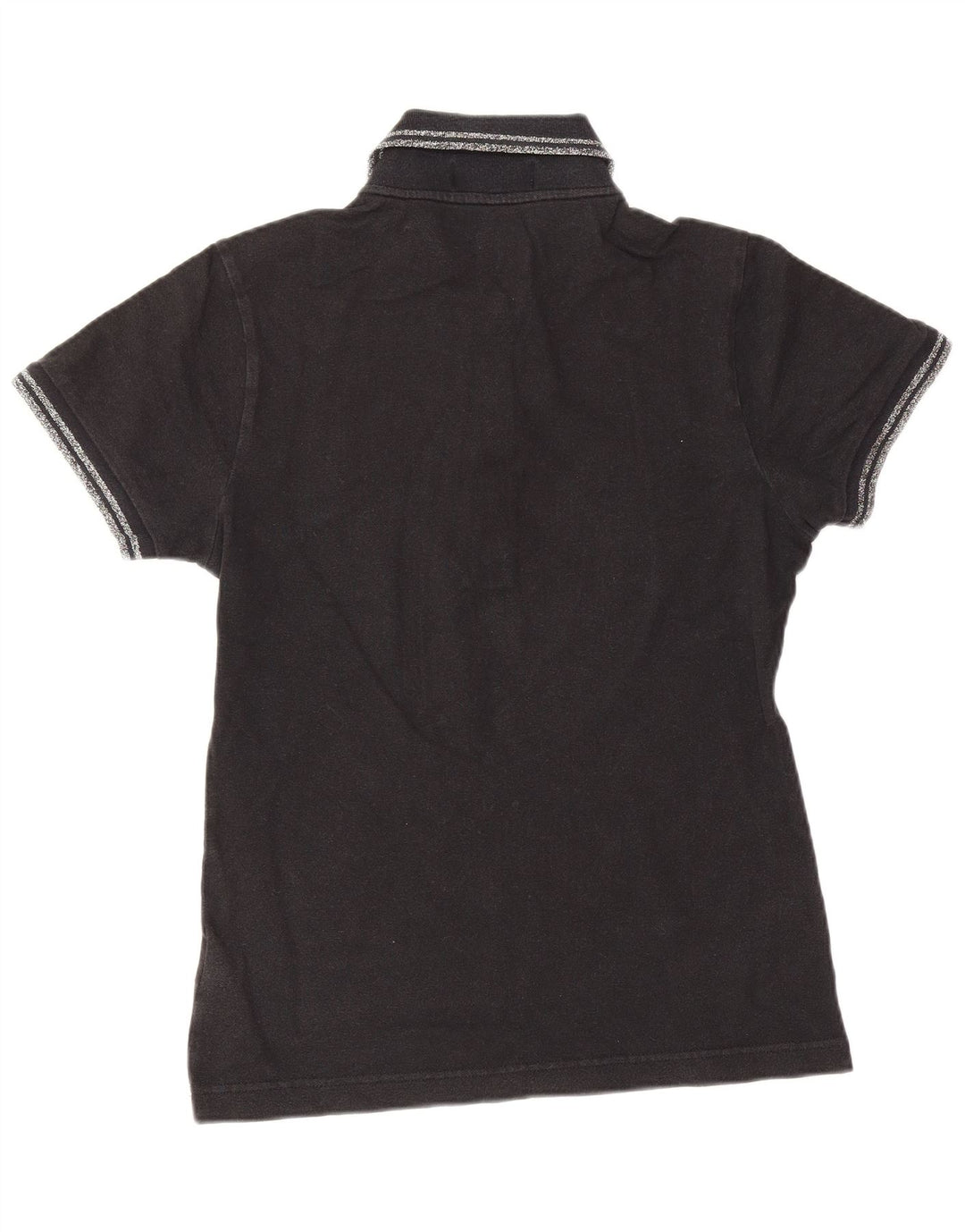 Fred Perry Damen Poloshirt UK 10 Small Schwarz Baumwolle