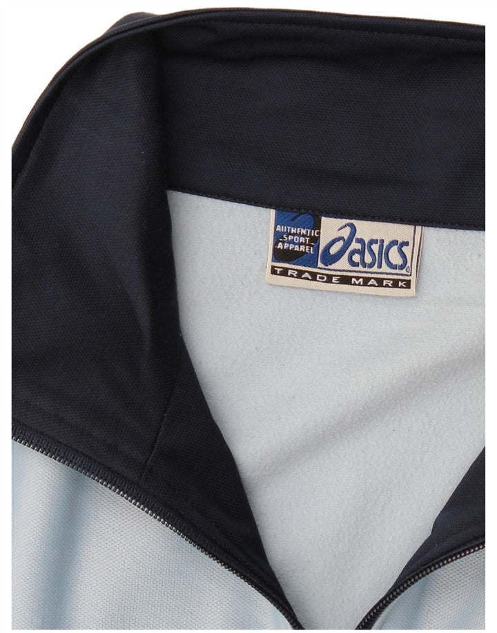 Asics Herren-Trainingsanzug-Top-Jacke, mittelgroß, Marineblau, Farbblock