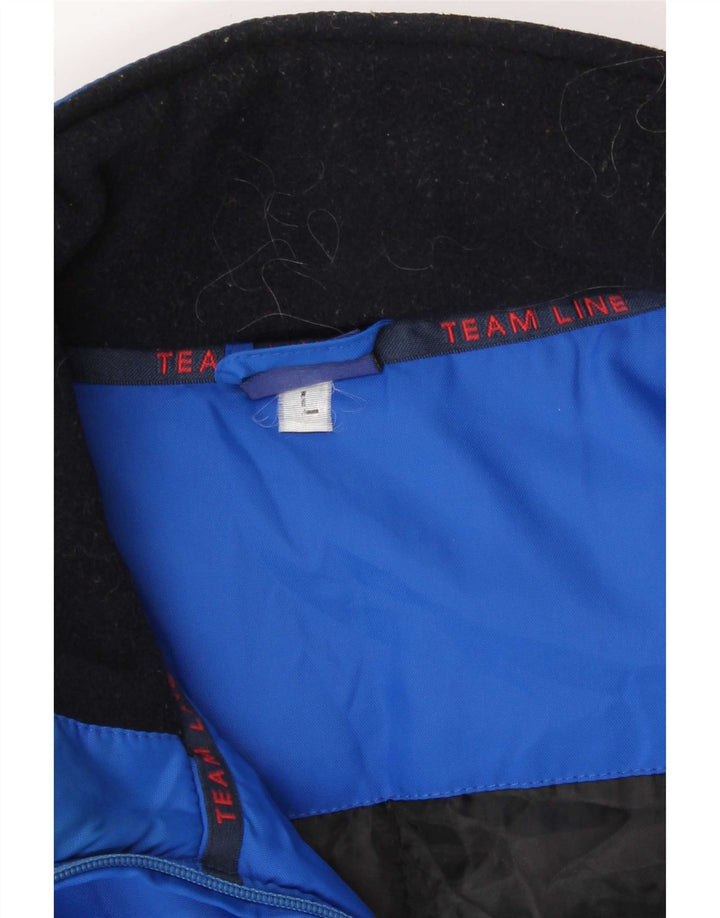 Asics Herren-Trainingsanzug-Top-Jacke, großes blaues Nylon