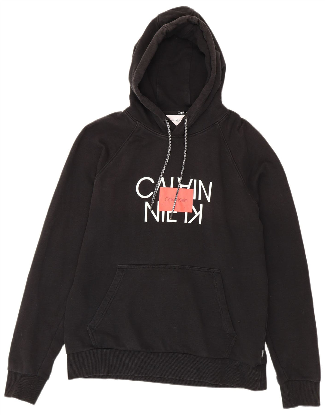 Calvin Klein Herren-Kapuzenpullover mit Grafik, mittelschwarz, Baumwolle