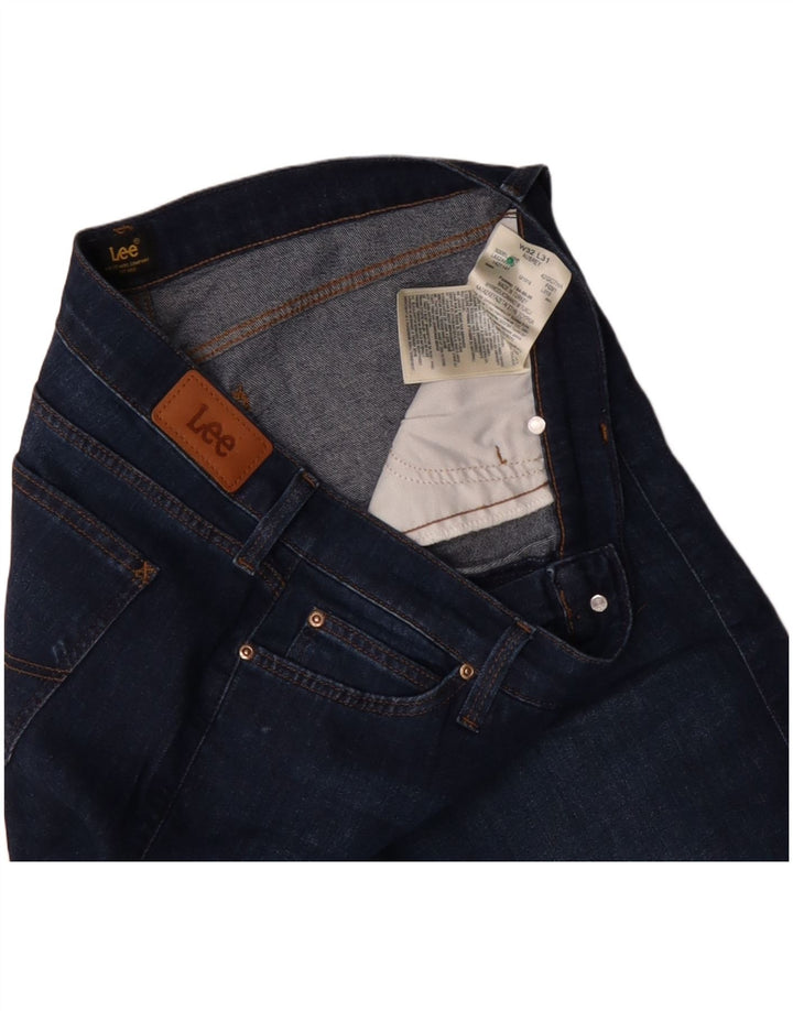 LEE Damen Aubrey Wide Leg Jeans W32 L31 Marineblaue Baumwolle