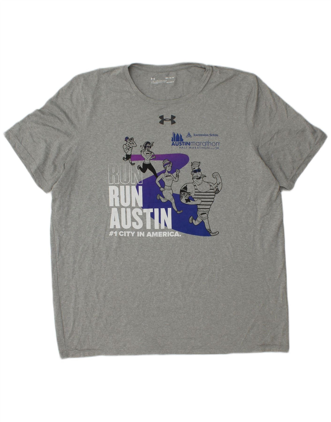 UNDER ARMOUR Herren Heat Gear Graphic T-Shirt Top Mittelgrau
