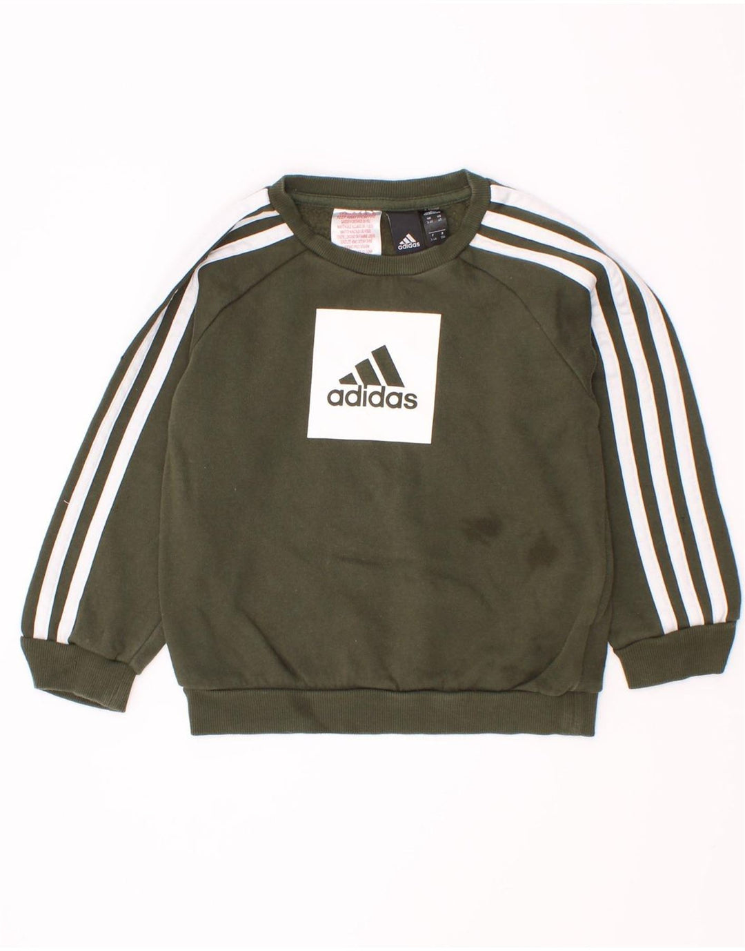 Adidas Jungen Grafik-Sweatshirt-Pullover, 3–4 Jahre, grüne Baumwolle