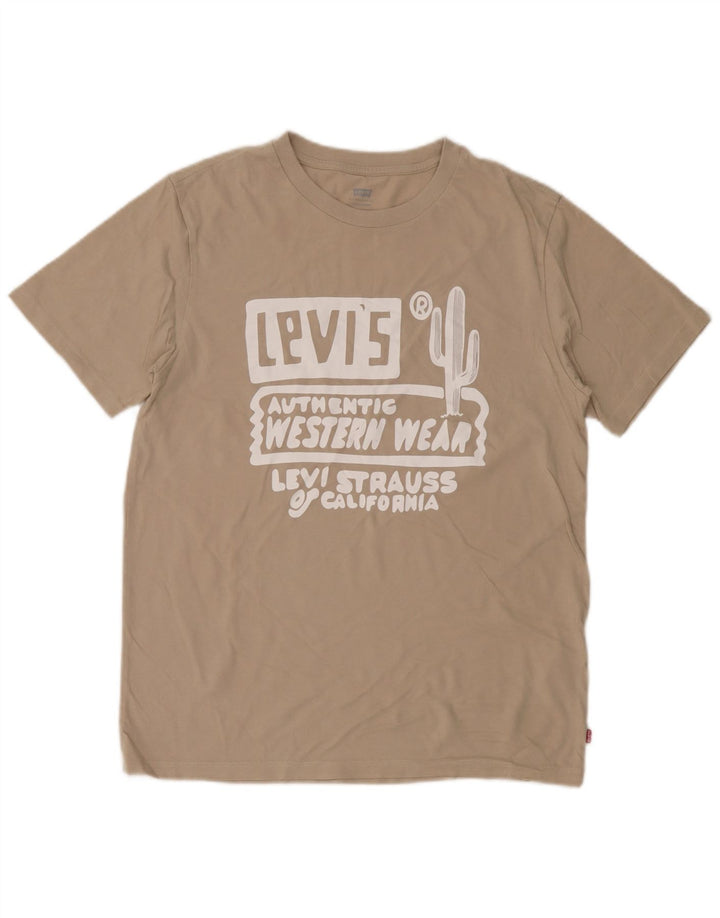 Levi's Herren-T-Shirt mit Standard-Passform, mittelbeigefarbener Baumwolle