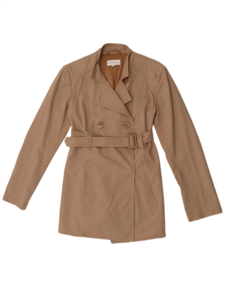 Patrizia Pepe Damen Trenchcoat IT 42 Mittelbeige Baumwolle