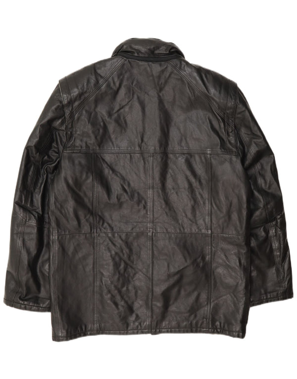 Vintage Herren Lederjacke UK 40 Large Schwarz