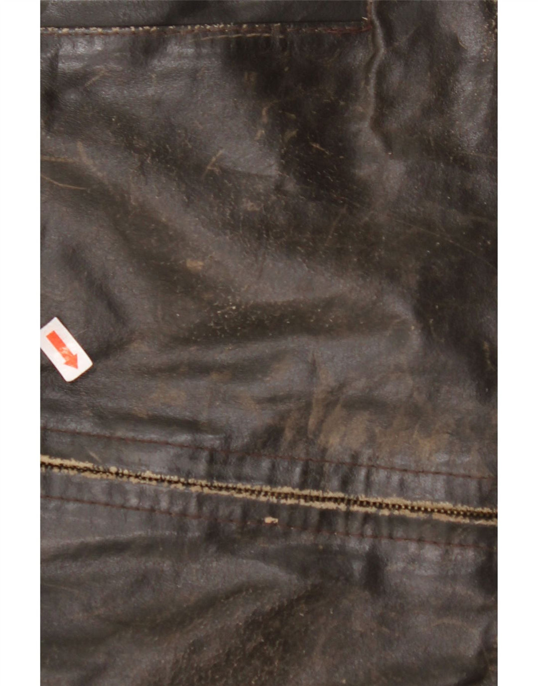 VINTAGE Damen Lederjacke mit 3/4-Ärmeln, UK 14, mittelbraunes Leder