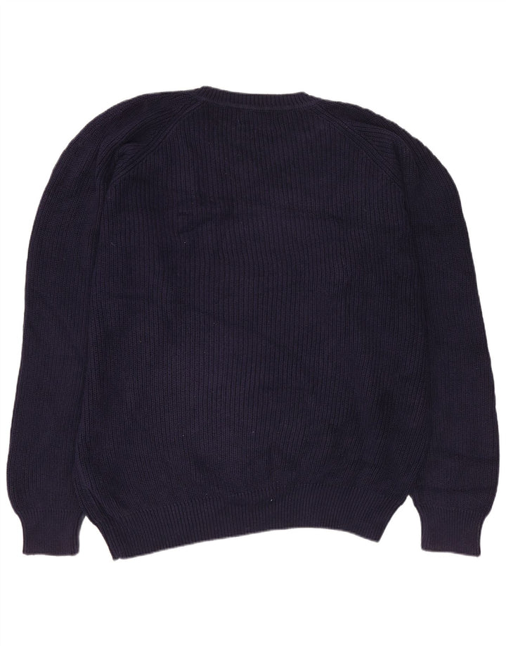 Kappa Herren-Pullover mit V-Ausschnitt aus mittelblauer Baumwolle