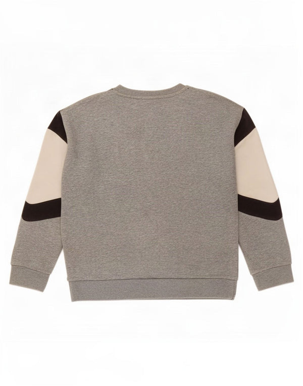 Nike Jungen-Sweatshirt mit Grafik, 12–13 Jahre, Größe L, Grau, Farbblock