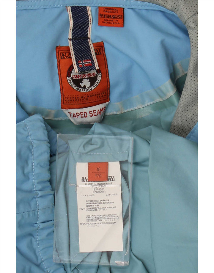 Napapijri Jungen Anorakjacke mit Grafik, 15–16 Jahre, blaues Polyamid