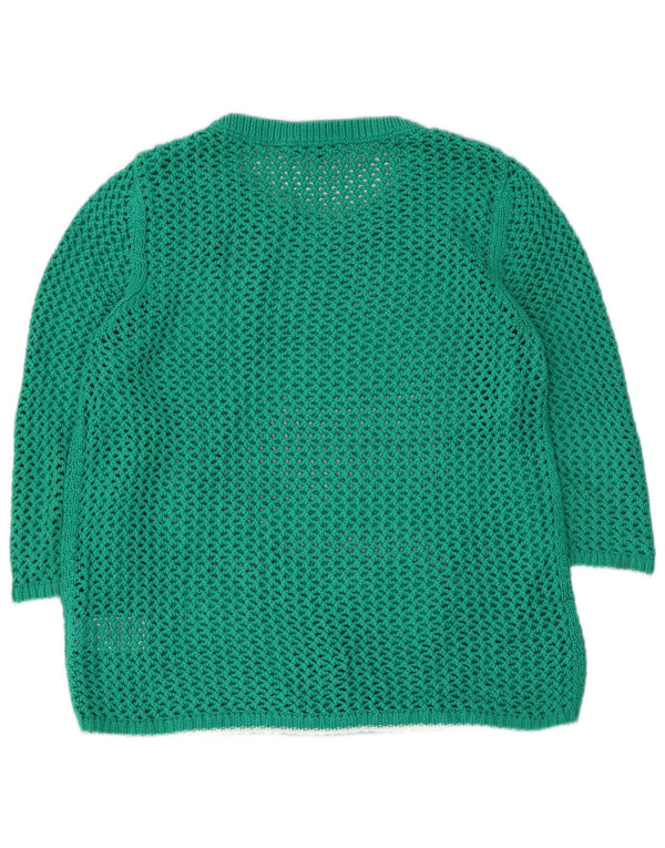 Tommy Hilfiger Damen-Pullover mit 3/4-Ärmeln und U-Boot-Ausschnitt, Gr. 18, XL, Grün