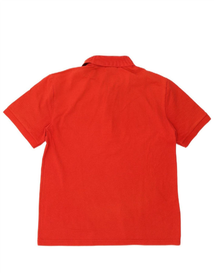 LACOSTE Mens Polo Shirt Size 4 Medium Red Cotton