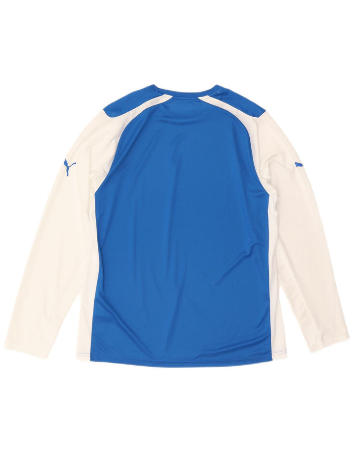 Puma Herren Top Langarm XL Blau Colourblock Polyester