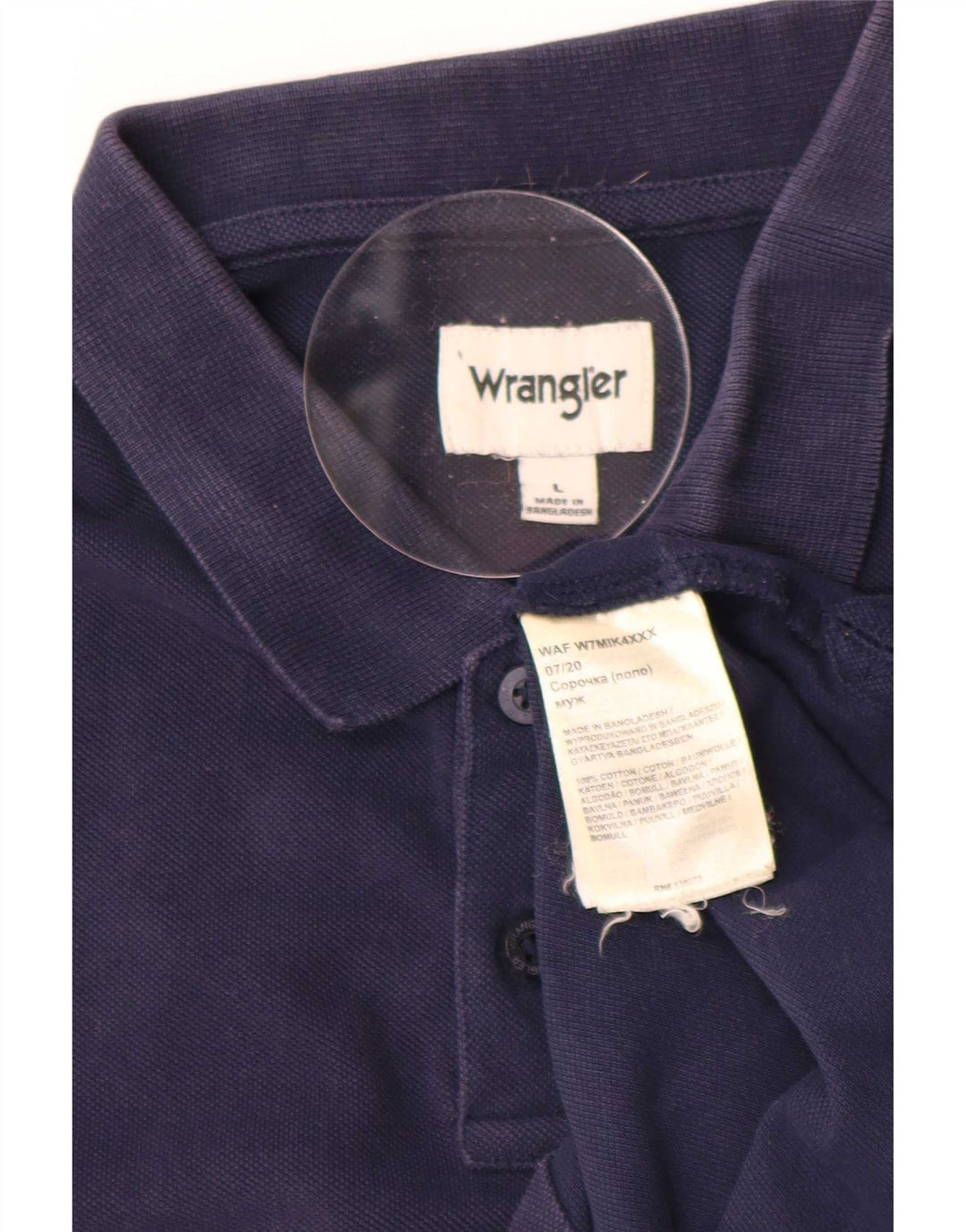 Wrangler Herren-Poloshirt, groß, marineblau, Baumwolle
