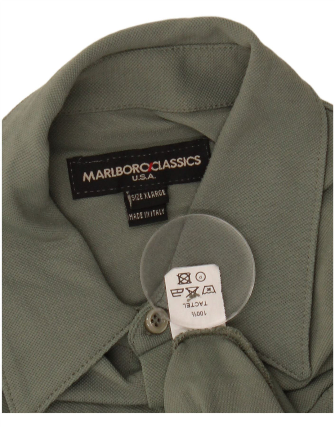 Marlboro Classics Herren Kurzarmhemd XL Khaki Tactel