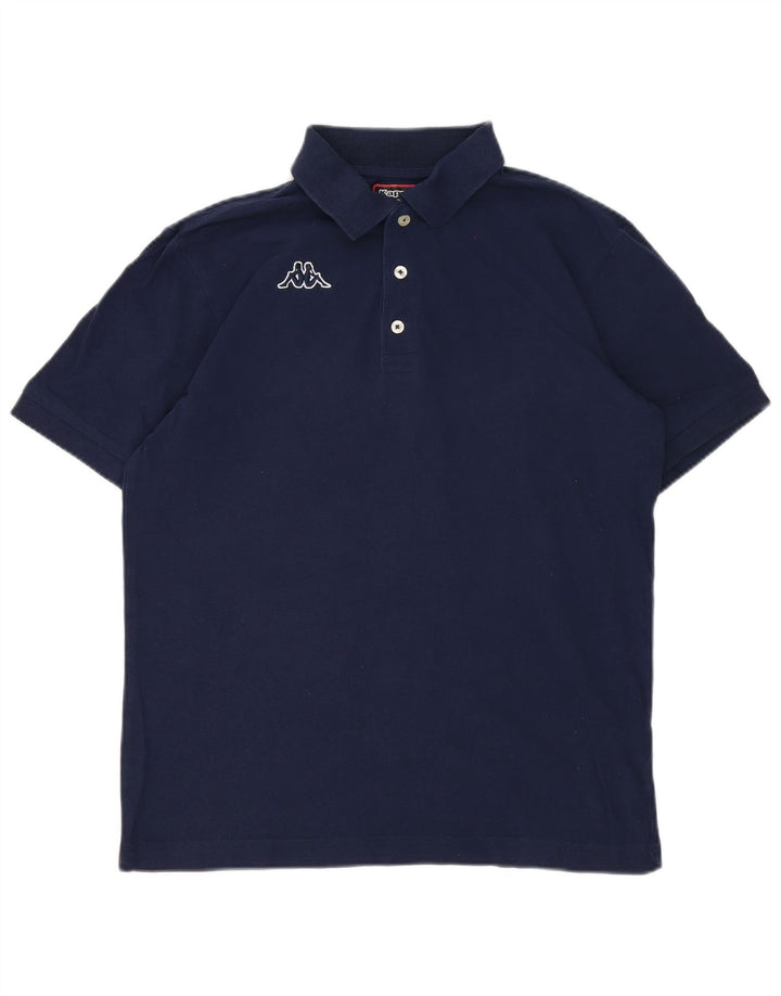 Kappa Herren-Poloshirt, große marineblaue Baumwolle