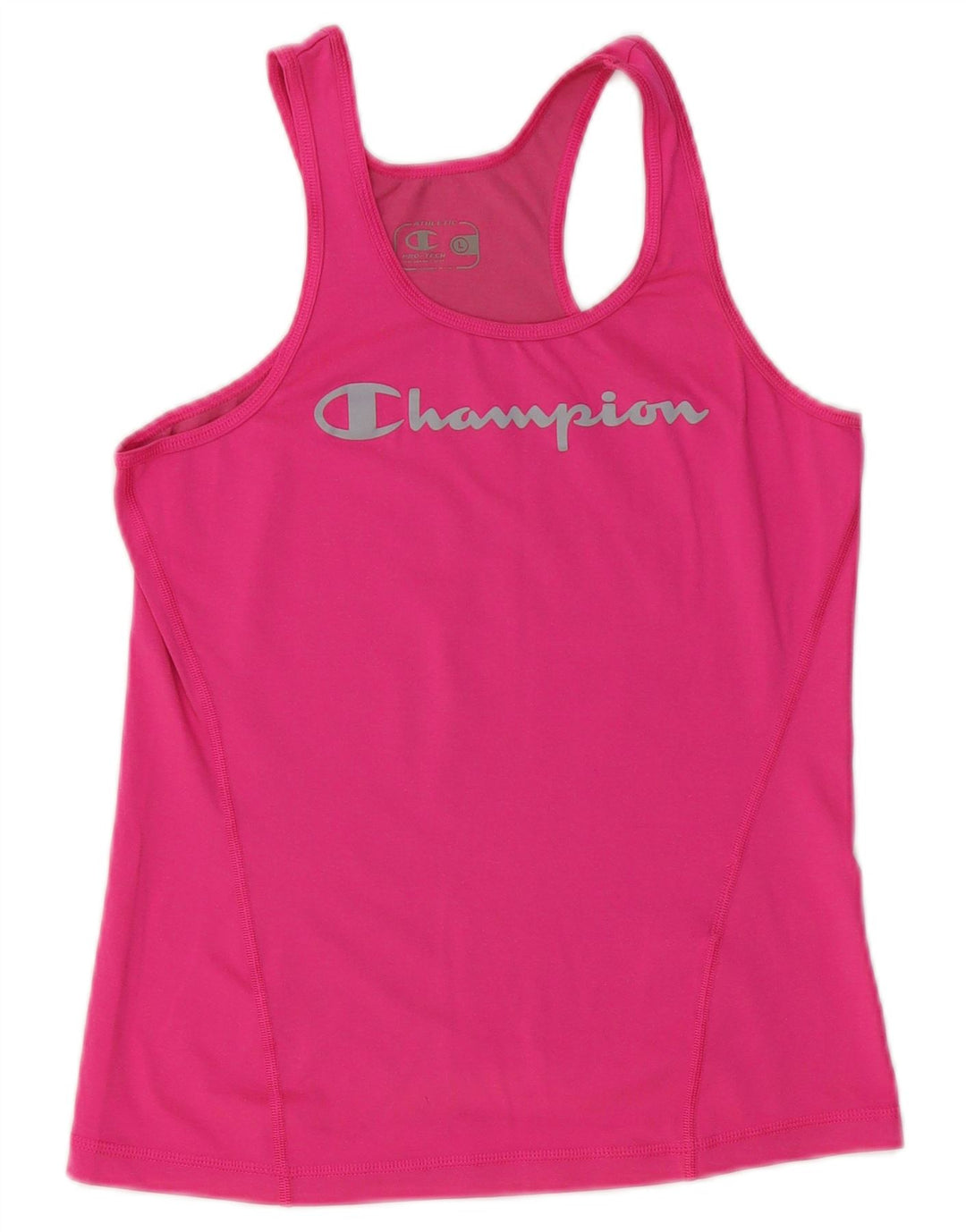 CHAMPION Damen Grafik-T-Shirt-Oberteil UK 14 Large Pink