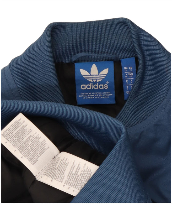 Adidas Herren Bomberjacke UK 36 Small Blau Polyester