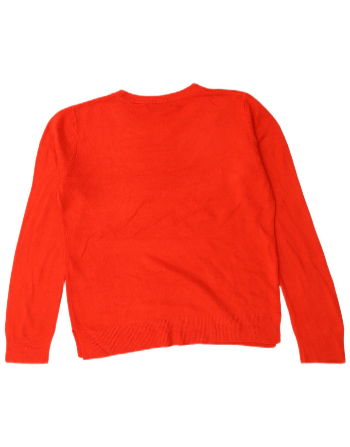 Marks & Spencer Damen-Pullover mit Rundhalsausschnitt, UK 12, Mittelrot, Acryl