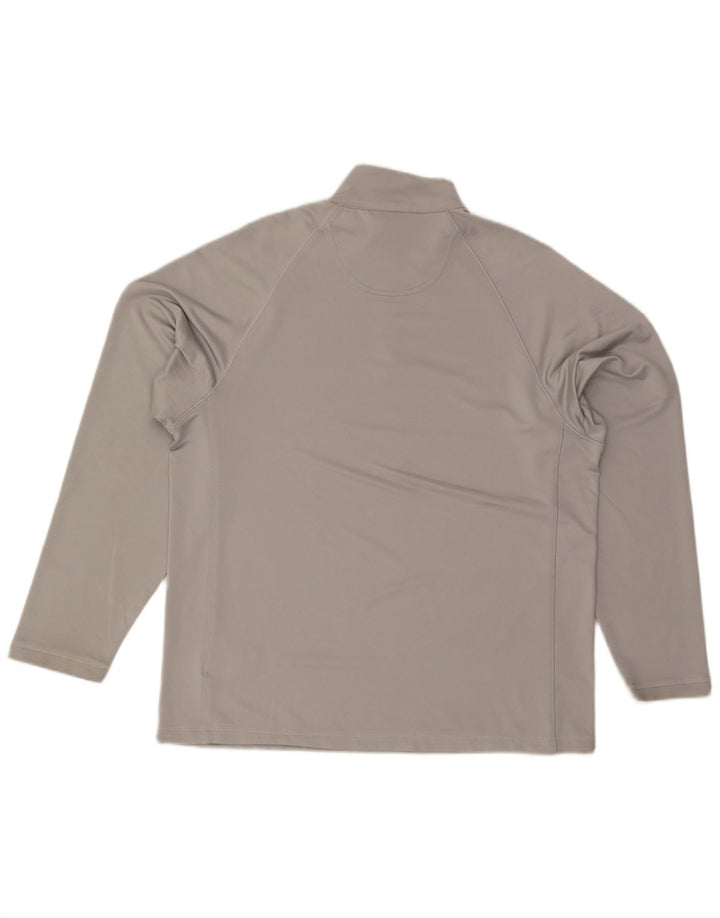 Adidas Herren Climawarm Zip Neck Pullover Trainingsanzug Top Large Grau Polyester