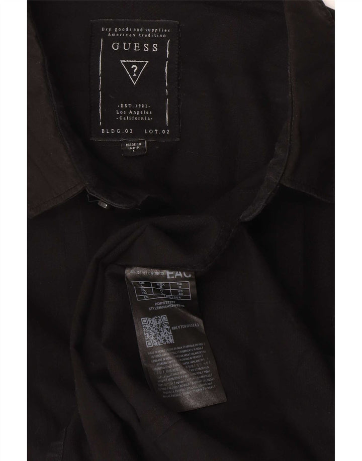 Guess Slim-Fit-Hemd für Herren, groß, schwarz, kariert, Baumwolle