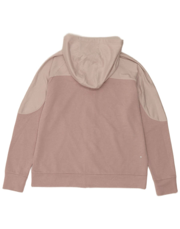 Under Armour Damen-Kapuzenpullover mit Reißverschluss, UK 14, mittelrosa, Farbblock