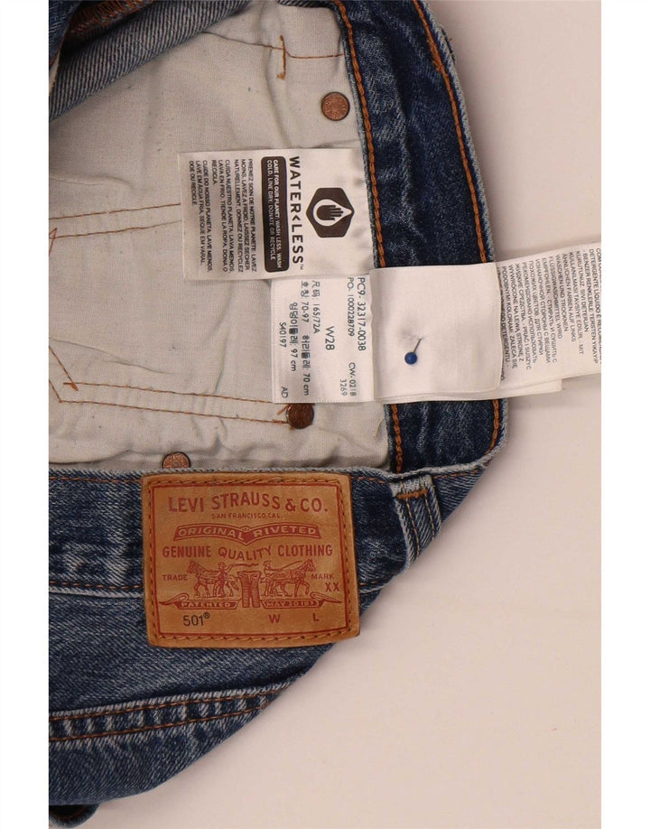Levi's Damen 501 Jeansshorts W28 mittelblaue Baumwolle