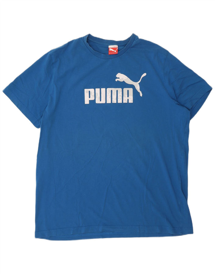 Puma Herren Grafik T-Shirt Top 2XL Blau