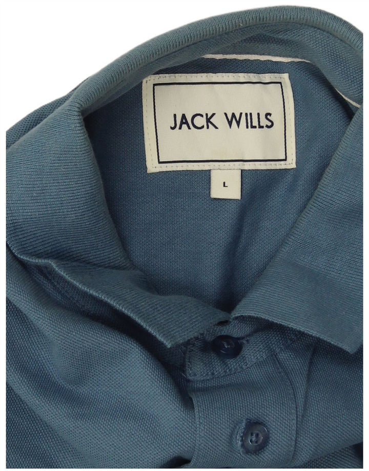 Jack Wills Herren-Poloshirt, große blaue Baumwolle