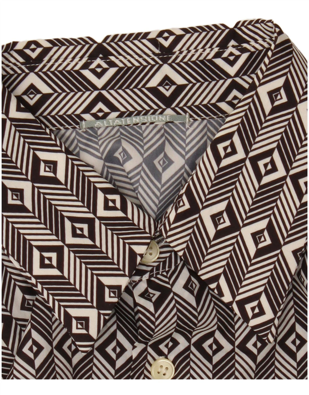 ALTATENSIONE Herrenhemd Medium Schwarz Geometrisch
