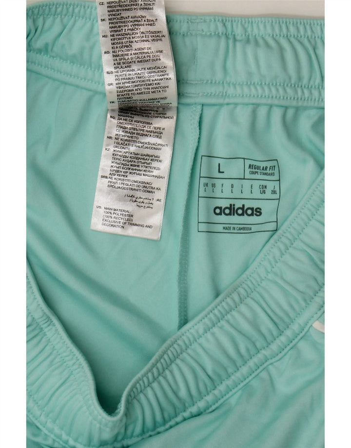 Adidas Herren Aeroready Sportshorts mit normaler Passform, großes türkisfarbenes Polyester