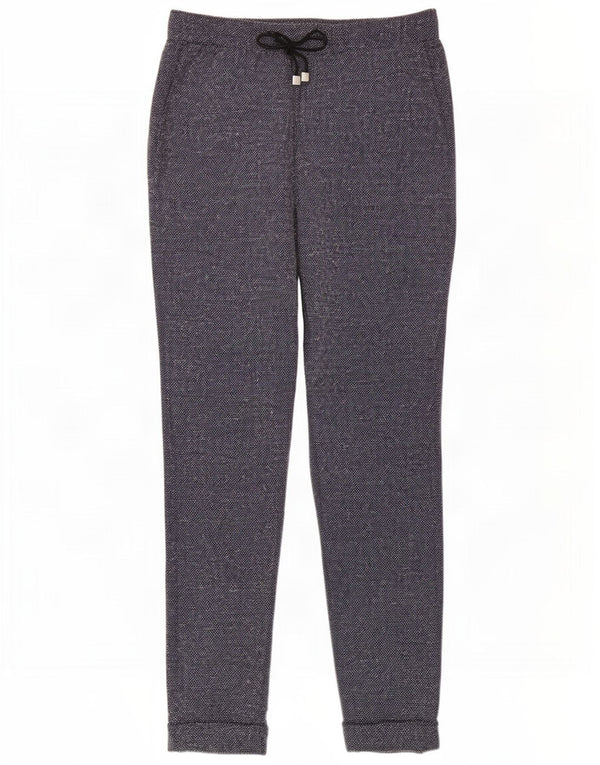 Marks & Spencer Damen Slim Casual Hose UK 8 Small W26 L27 Blau meliert
