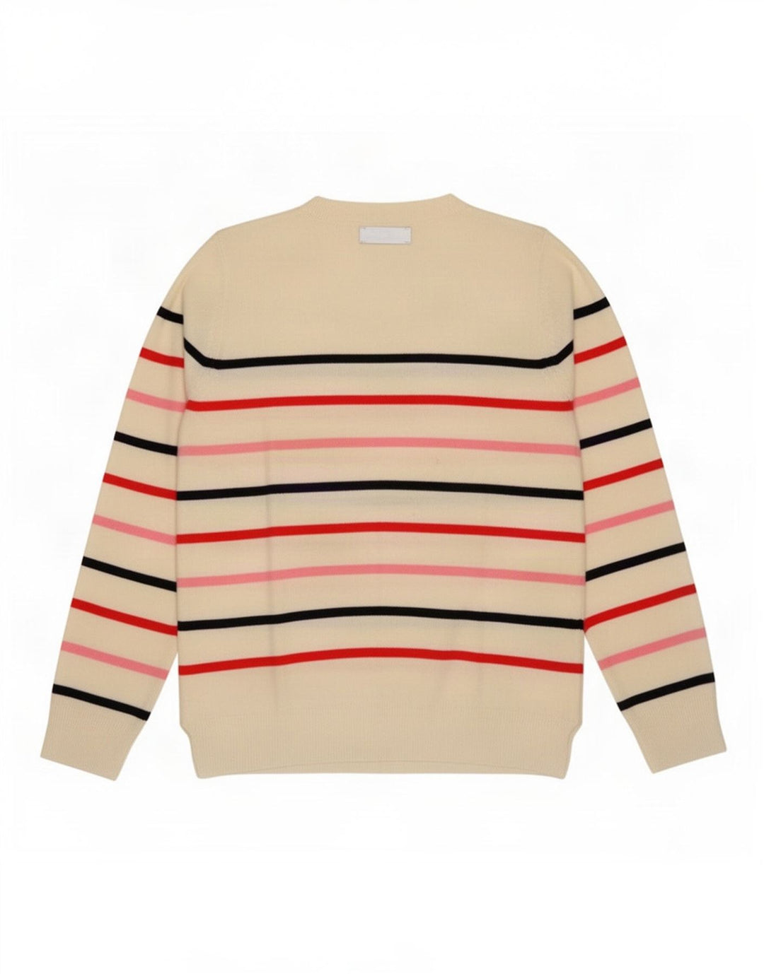 Marks & Spencer Damen-Pullover mit Rundhalsausschnitt, Gr. 12, mittelweiß gestreift