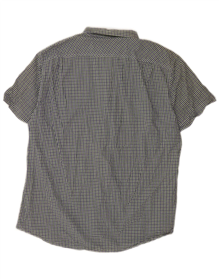 Benetton Herren Kurzarmhemd Medium Mehrfarbig Gingham