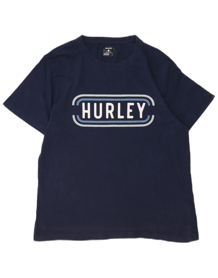 Hurley Herren-T-Shirt mit Grafik, groß, marineblau, Baumwolle