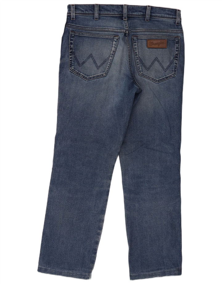 Wrangler Herren Texas Straight Jeans W34 L29 Blaue Baumwolle
