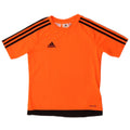 ADIDAS Climalite T-Shirt für Jungen, 9–10 Jahre, orangefarbenes Colourblock-Polyester