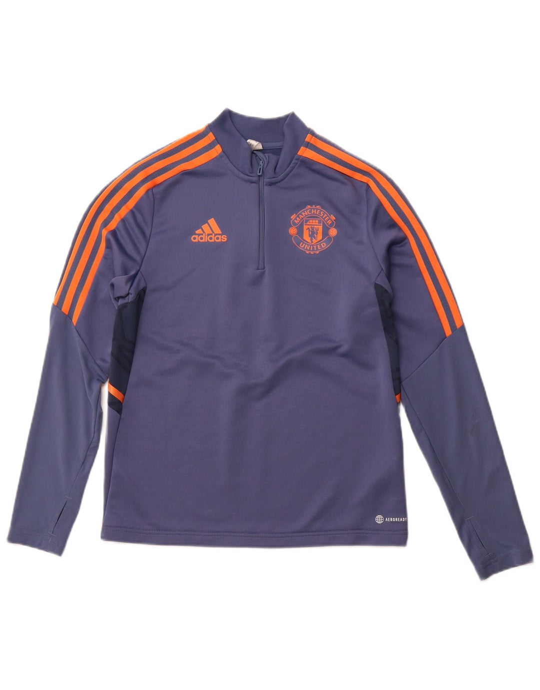 ADIDAS Jungen Manchester United Pullover-Trainingsanzug-Oberteil, 13–14 Jahre, Blau