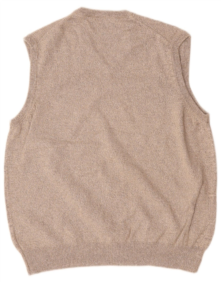Marks & Spencer Herren Weste Tank Top Mittelbeige Baumwolle
