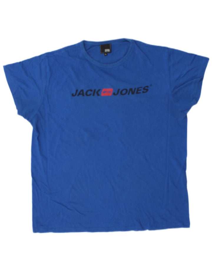 JACK & JONES Herren Grafik T-Shirt Top XL Blau