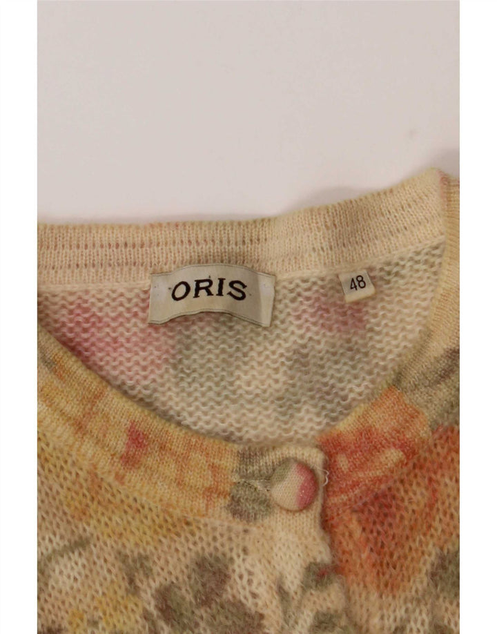 Oris Damen-Cardigan-Pullover IT 48 XL Mehrfarbig geblümt