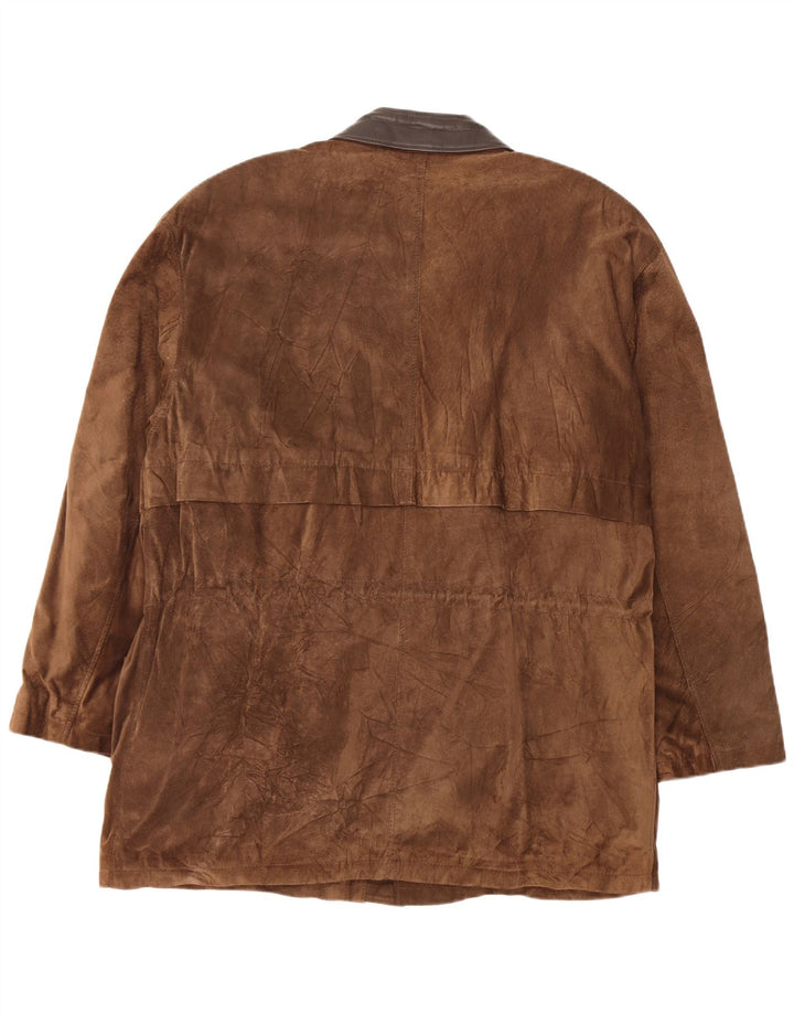 Vintage Herren Wildlederjacke IT 54 XL Braunes Leder