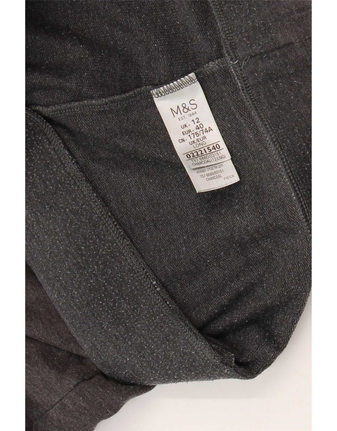 Marks & Spencer Damen-Trainingshose, UK 12, mittelgraue Baumwolle