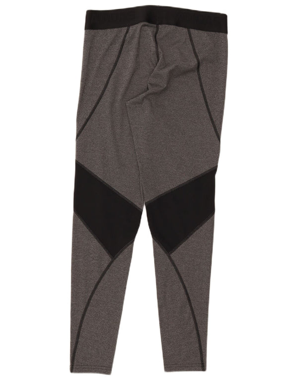 Adidas Damen Climacool Graphic Leggings UK 16/18 Large Grau Colourblock