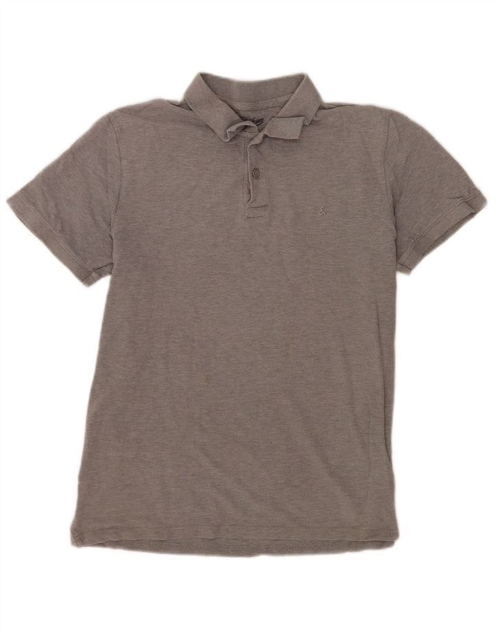 Jack & Jones Herren-Poloshirt, große graue Baumwolle
