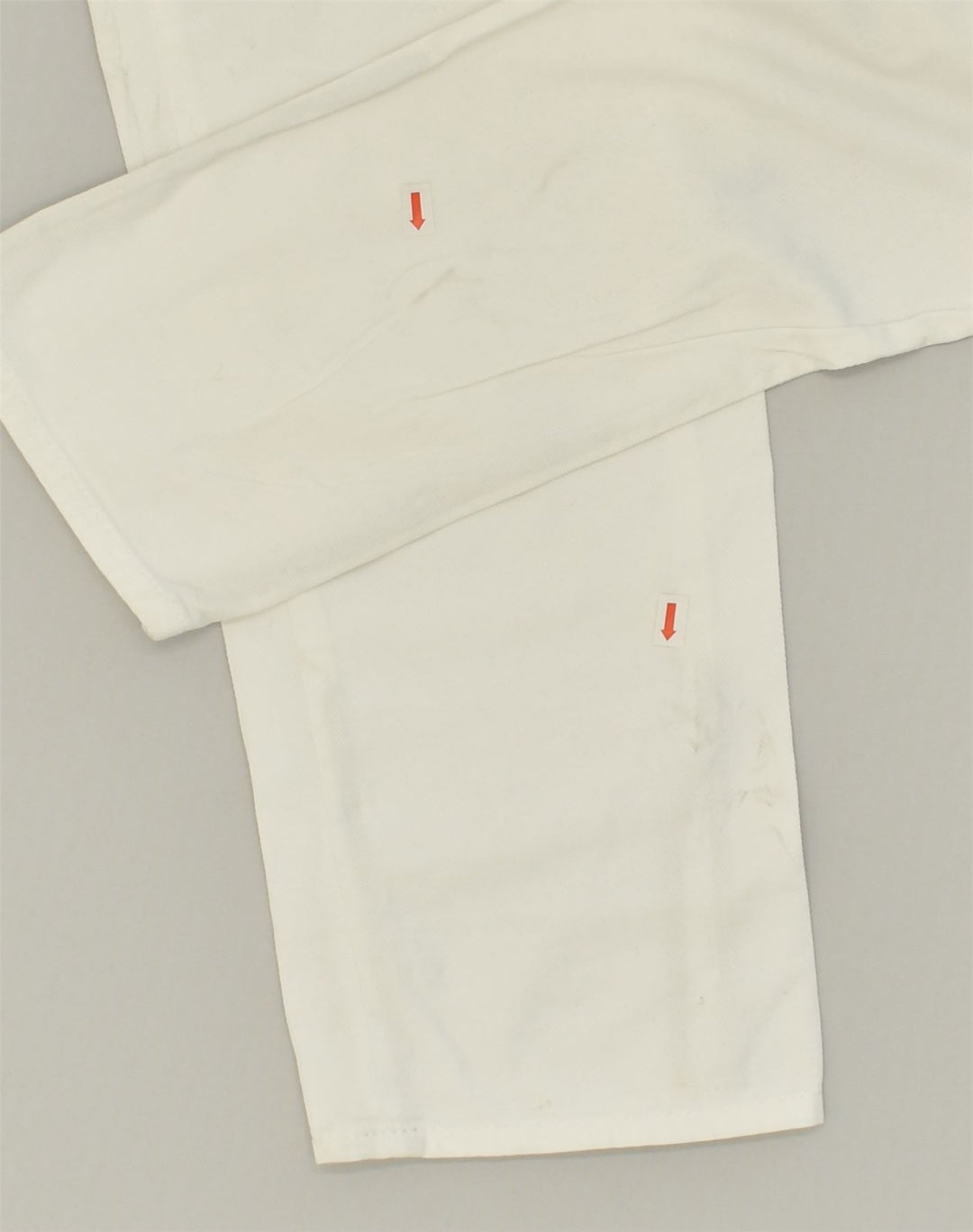 ROCCOBAROCCO Womens Slim Casual Trousers W34 L31  White Cotton | Vintage Roccobarocco | Thrift | Second-Hand Roccobarocco | Used Clothing | Messina Hembry 