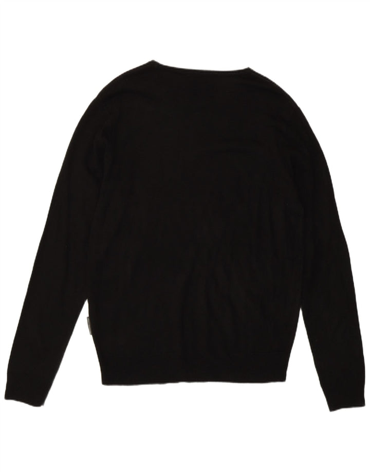 French Connection Herren-Pullover mit U-Boot-Ausschnitt, Mittelschwarzes Acryl