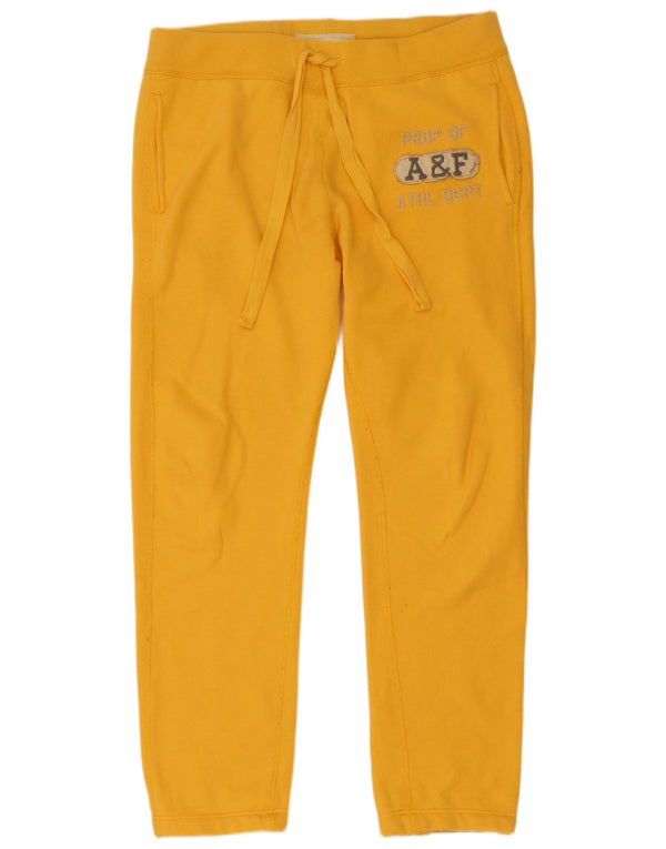 Abercrombie & Fitch Herren-Trainingshose mit Grafik, Größe 40, Gelb
