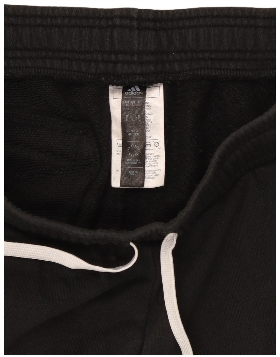 Adidas Herren-Trainingshose, große schwarze Baumwolle